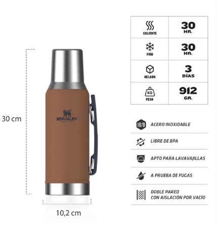 Termo STANLEY 10297-043 Mate System 1.2L Tostado